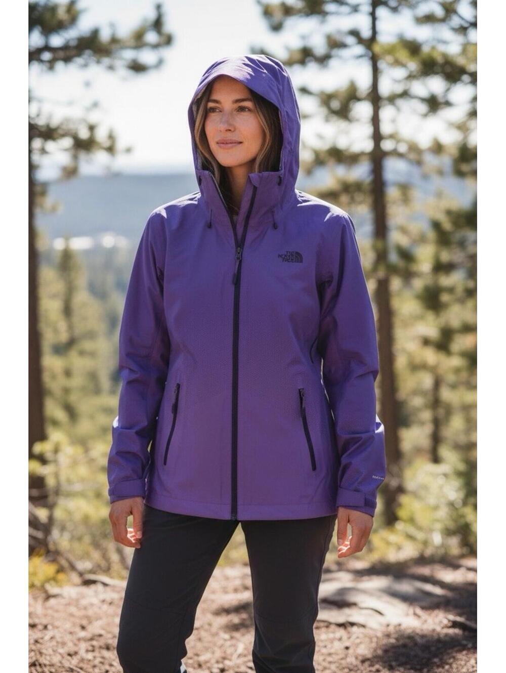 $200 THE NORTH FACE WOMEN’S FUSEFORM DOT MATRIX JACKET PURPLE SIZE MEDIUM - Picture 1 of 8